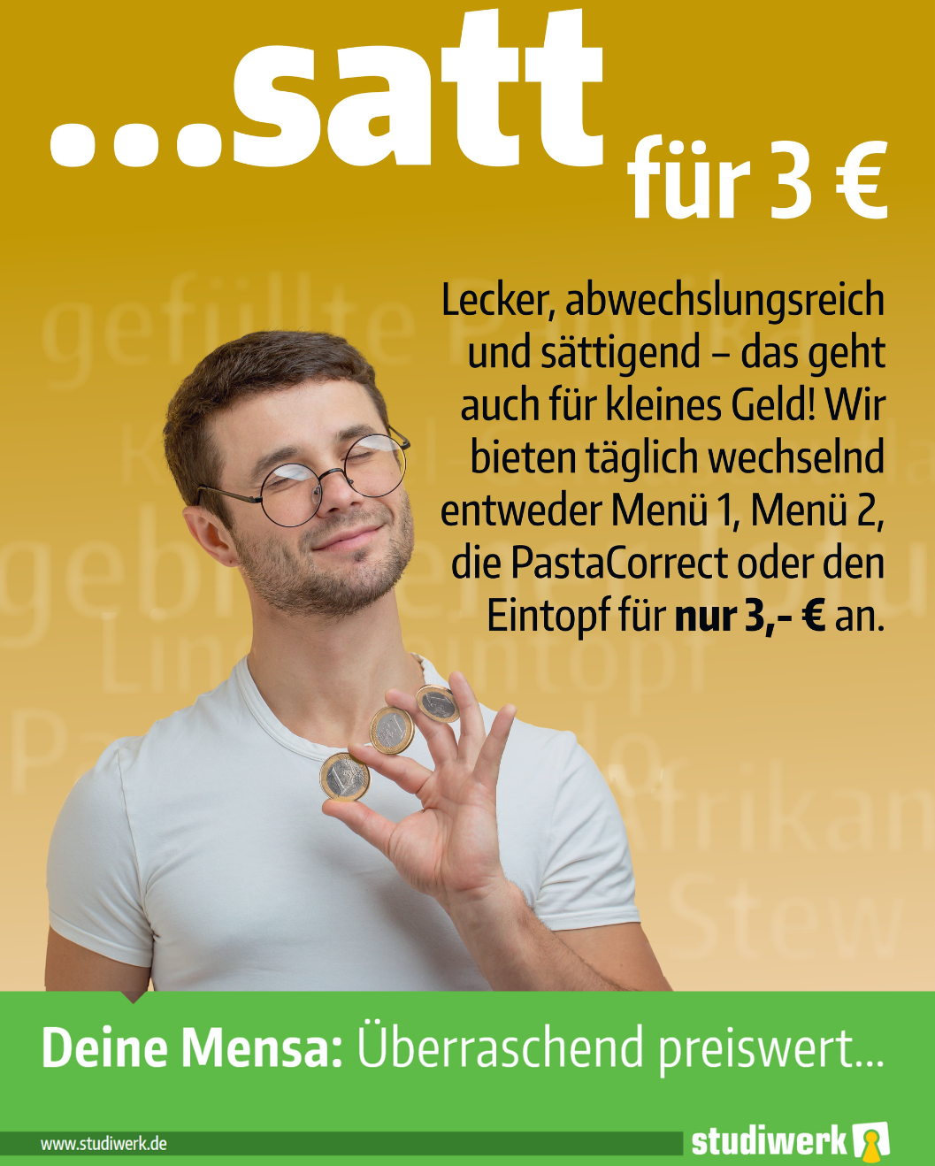 Foto: ... satt für 3 €